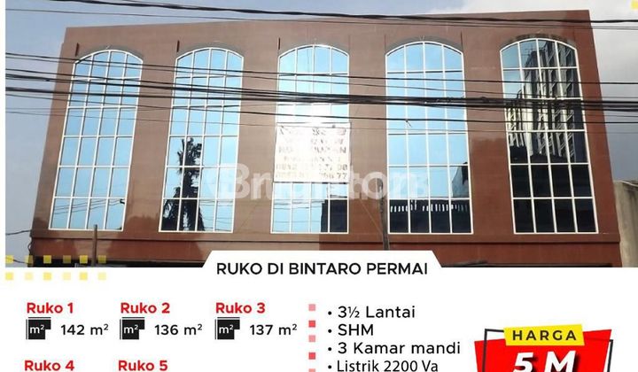 RUKO BARU DI BINTARO !! RUKO STRATEGIS DENGAN 3,5 LANTAI