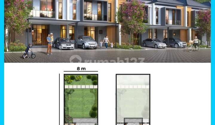 2-Storey House 8X27 216M Type 3BR Simprug Village Pik2 2