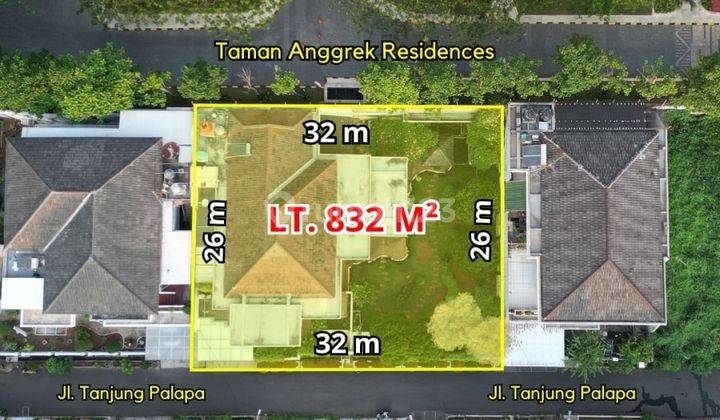 Rumah Asri Dgn Taman di Komplek Pondok Anggrek, Jakbar Dkt Taman Anggrek 2