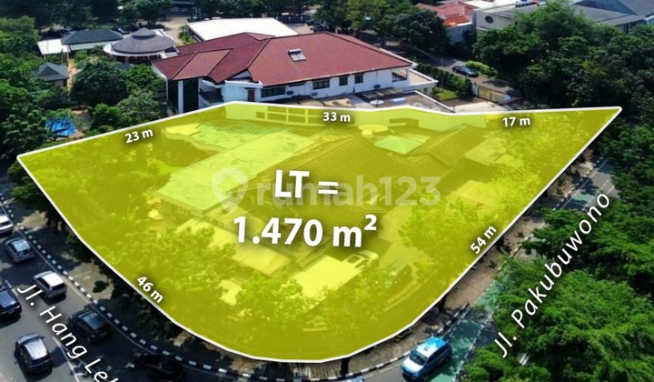 Rumah Hoek Strategis di Jl Pakubuwono, Kebayoran Baru, Jaksel