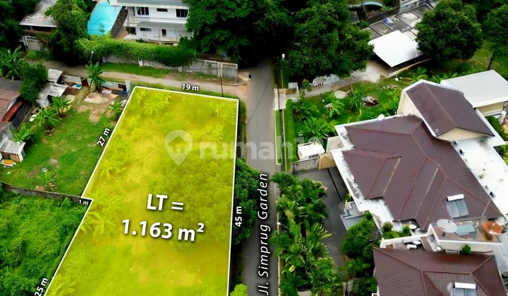 EXTENSIVE RESIDENTIAL LAND, CORNER LOT at SIMPRUG GARDEN STREET, SOUTH JAKARTA