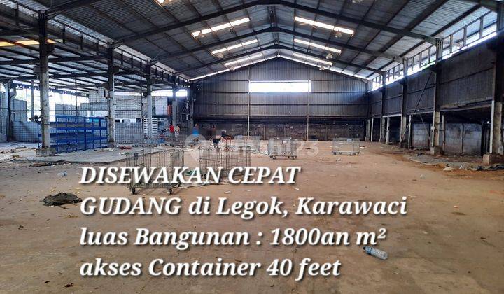 Disewa Gudang, 1.800 M2, Legok, Tangerang 1