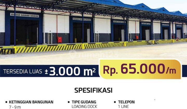 Disewakan Gudang Luas 376m2 3.000 M2, Kapuk, Jakarta Utara 1