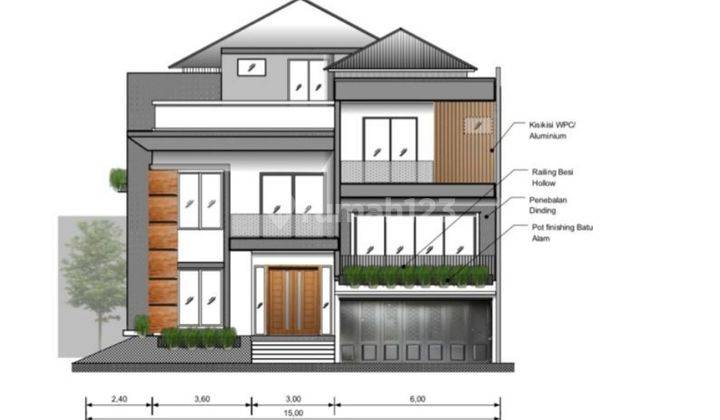 Dijual Rumah Hoek Baru Design Modern Minimalis Di Bsd Eminent 1