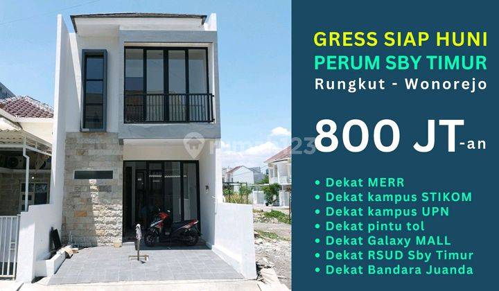 Rumah Baru Siap Huni Perum Surabaya Timur Rungkut 1