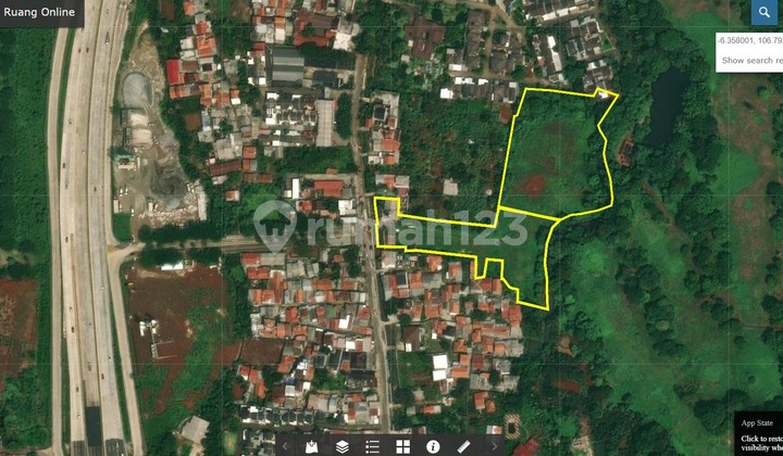 Land 1.4 Ha on Krukut Raya Near Toll Gate. Direct from Owner!