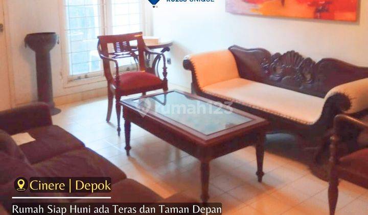 Rumah Siap Huni ada Teras Taman Depan Strategis Dekat Mall Cinere 2