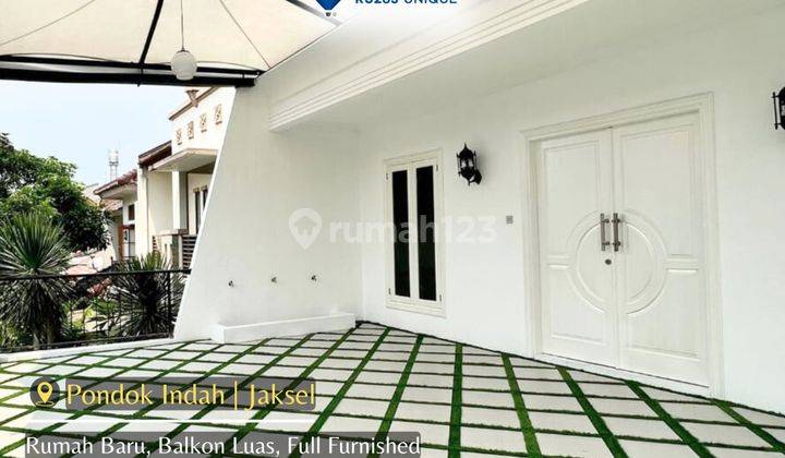 Rumah Baru Balkon Luas Full Furnish Termurah di Pondok Indah 1