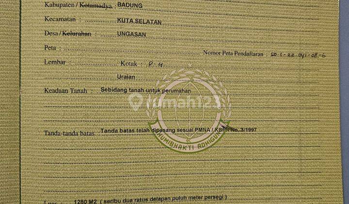 Tanah Potensial Untuk Perumahan, Ungasan 2