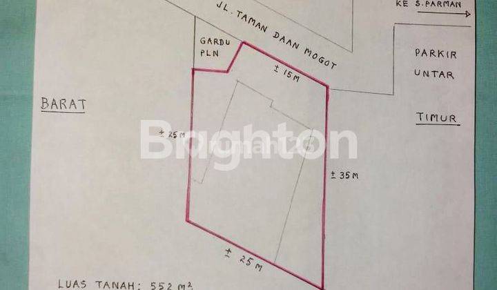 TANAH Taman Daan Mogot Tanjung Duren UtaraGrogol PetamburanJakarta Barat pintu keluar mall Citra Land 2