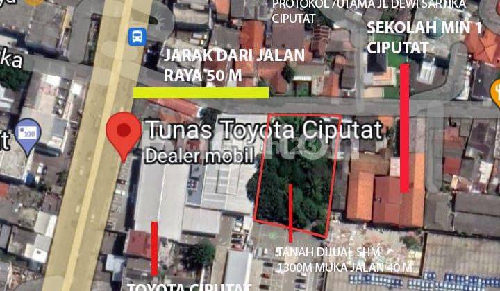 Tanah Lokasi Ciputat Dewi Sartika Hanya 50m Pinggir Jalan 2