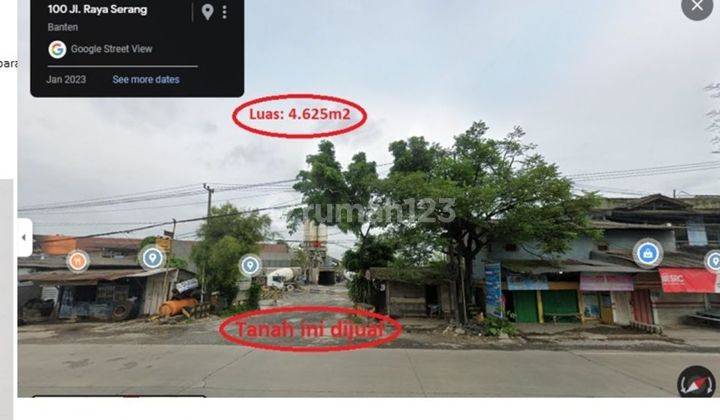 Di Jual Cepat Lahan Atau Tanah Balaraja Jalan Raya Serang 5 Menit Ke Pintu Tol Akses Kontener 40 Feet Pinggir Jalan Raya Lokasi Super Bagus 4625 m² SHM Nego Sampe Deal 1