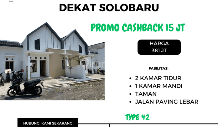  Jual Hunian Arah Gentan Bebas Banjir Rumah Asri Arah Sukoharjo Kota 1