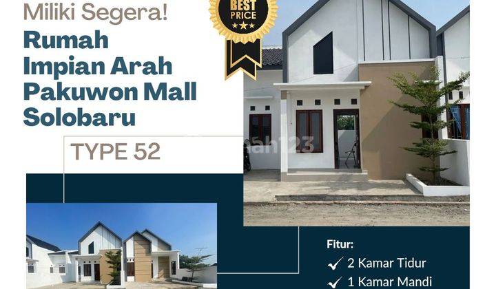 RUMAH DIJUAL BARAT RS INDRIATI SOLOBARU RUMAH MURAH ARAH GENTAN SUKOHARJO 1