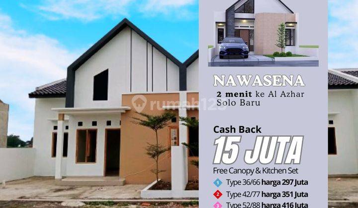 Rumah Murah di Selatan Solo Baru Dekat Al Azhar 1