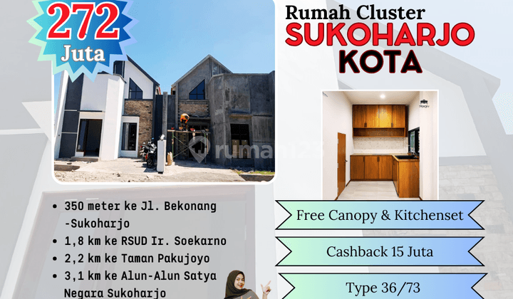 Rumah Scandinavian SHM di Sukoharjo Kota  1