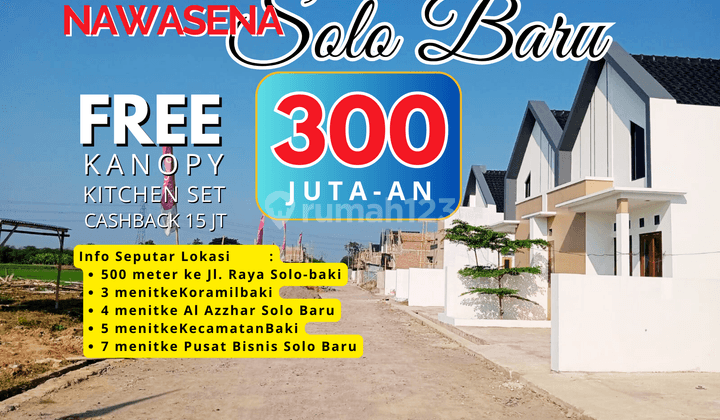 Rumah di Solo Baru Scandinavian House Dekat Dr.oen Solo Baru 1