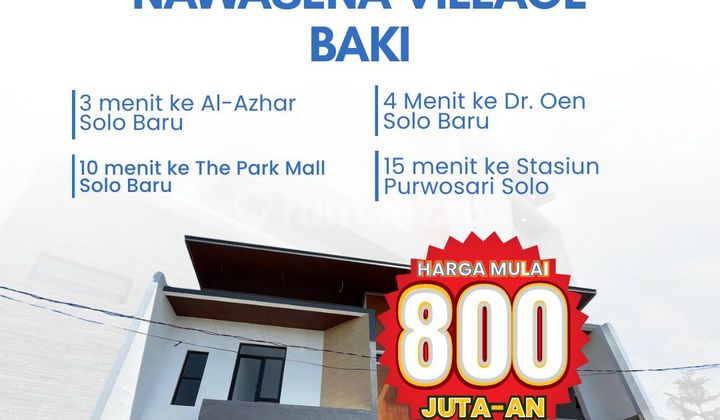 PERUMAHAN CLUSTER ELITE CUMA 800JT-AN DEKAT KE SOLO 1