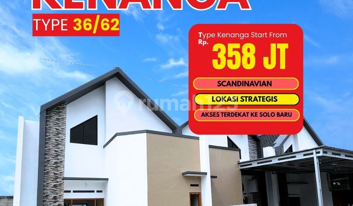 PERUMAHAN DI SOLO BARU, 2 KT, 1KM