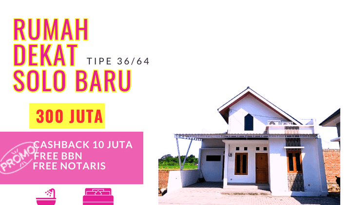 Rumah di Dekat Solo Baru Murah 1