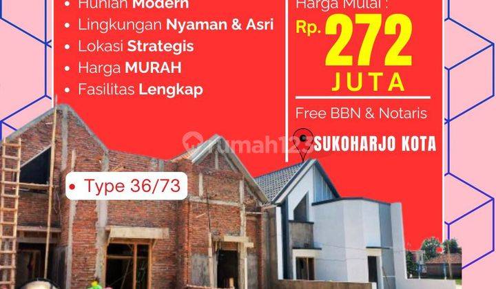 Rumah Scandinavian Murah Di Sukoharjo Kota  1