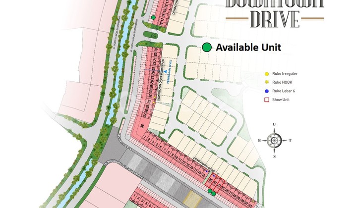 Ruko Premium Downtown Drive, Gading Serpong - Lokasi Strategis 