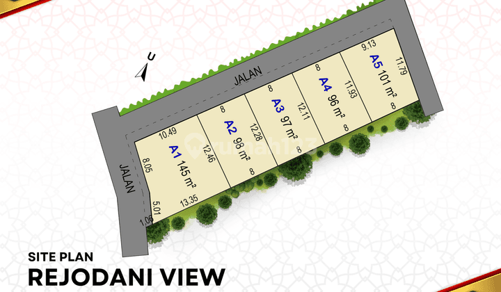 Tanah Jogja Dijual Barat Pasar Rejodani Jalan Palagan Km 11 Shmp 2