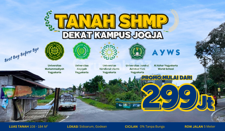 Potensi Besar! Tanah SHM Lokasi Kampus Sleman Jogja