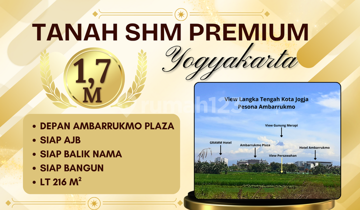 Tanah SHM Premium Langka Tengah Kota Jogja