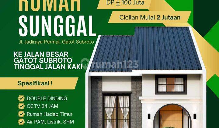 Rumah Double Dinding Dekat Manhattan Mall Gatot Subroto di jln jadiraya, Medan Sunggal 1