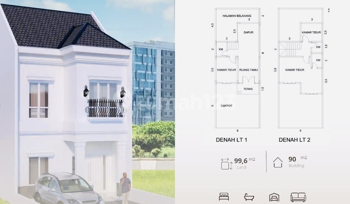 Rumah 2 Lantai 8 Menit Ke Kampus Usu Rumah 1