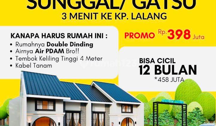 Rumah Double Dinding Cuma 300 Jutaan di Jl. Gatot Subroto, Sei Sikambing C. II, Kec. Medan Helvetia, Kota Medan, Sumatera Utara, Medan Helvetia 1