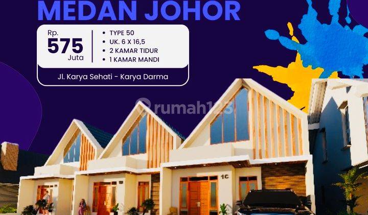 Rumah Ready Promo Cash 550 Juta Medan Johor di Jl. Karya Kasih, Pangkalan Masyhur, Kec. Medan Johor, Kota Medan, Sumatera Utara, Medan Johor 1