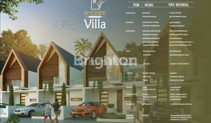 HUNIAN DENGAN KONSEP VILLA , VIEW GUNUNG SANGAT ESTETIK, NYAMAN. BELI RUMAH BONUS MOTOR 2