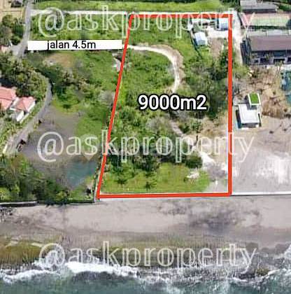 Dijual Tanah Pinggir Pantai Sunset View Area Villa Pantai Cemagi Bali