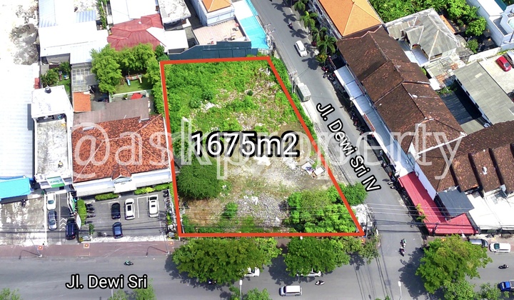 Dijual Tanah Area Komersial Cocok Segala Bisnis Jl. Dewi Sri Legian Bali 1