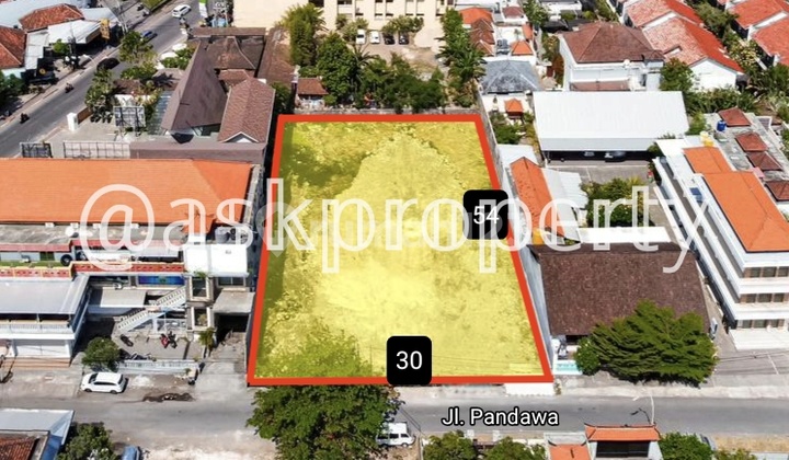 Dijual Tanah Area Komersial Jl. Dewi Sri Legian Bali