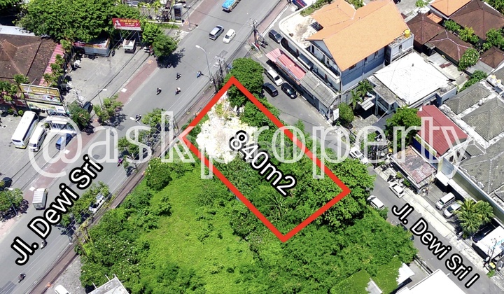 Dijual Tanah Komersial Posisi Pojok Jl. Dewi Sri Legian Bali 2