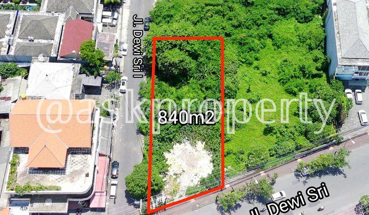 Dijual Tanah Komersial Posisi Pojok Jl. Dewi Sri Legian Bali 1