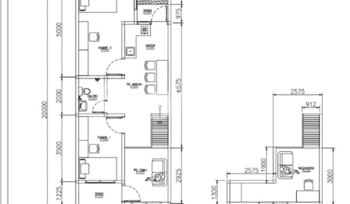 Rumah Murah SHM Minimalis Modern Baru Model Mezanine Di Gununganyar Surabaya 2