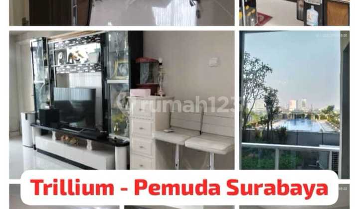Dijual Apartemen Trillium Full Furnished Berlokasi di Jantung Kota Surabaya, Tepat di Depan Delta Plaza / Wtc , Sangat Dekat dengan Tunjungan Plaza. Pilihan Ideal untuk Hunian Premium Nyaman Tengah Kota. Spesifikasi: Tower B Lantai 7 Luas 90 M² Tipe 2 Bed 1