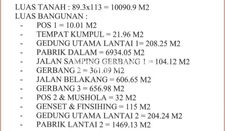 FACTORY / WAREHOUSE STRATEGICALLY LOCATED NEAR KRAPYAK & KALIWUNGU TOLL ROADS 2