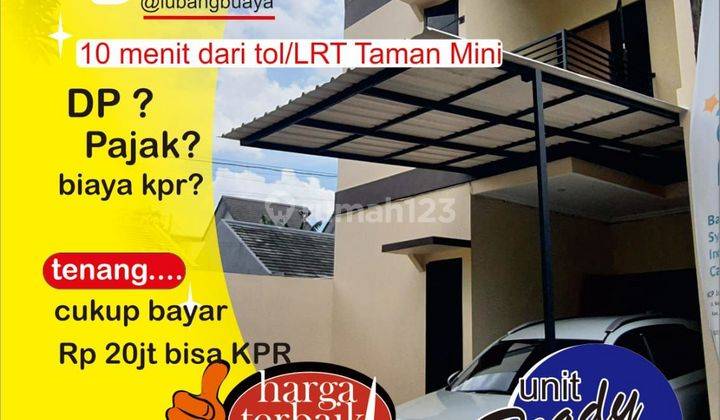 Rumah Cluster 2 Lt 3KT One Gate BF 20jt DP 0 KPR Lubang Buaya LRT 1