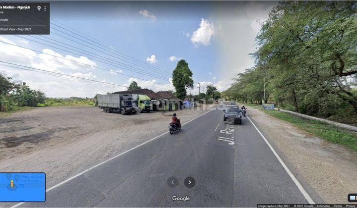 Dijual tanah 0 km jalan di JL. Raya Madiun Surabaya, Saradan 1008 m2 SHM 1