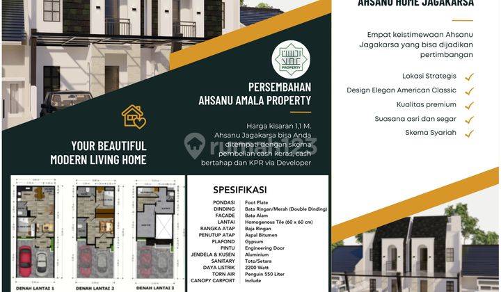 Dijual Ready Stock Rumah 2 Lantai KPR Syariah Surat SHM  2