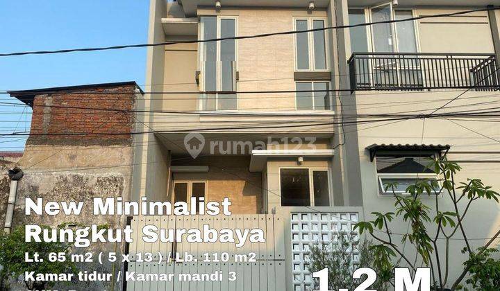 Jual Rumah baru Rungkut mrnanggal Surabaya dkt Upn gunung anyar 1