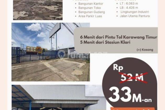 Gedung 6603m2 Karawang Timur Murah Bu  1