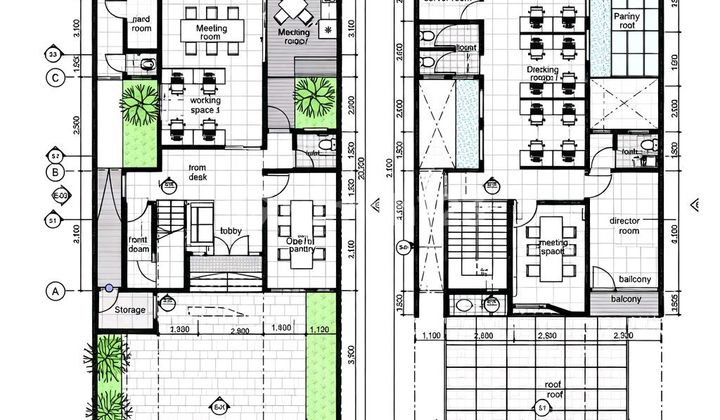 Disewakan - Gedung Kantor 2 Lantai Full Layout Bisnis di Surapati | Front Office, Workspace Besar & Area Management