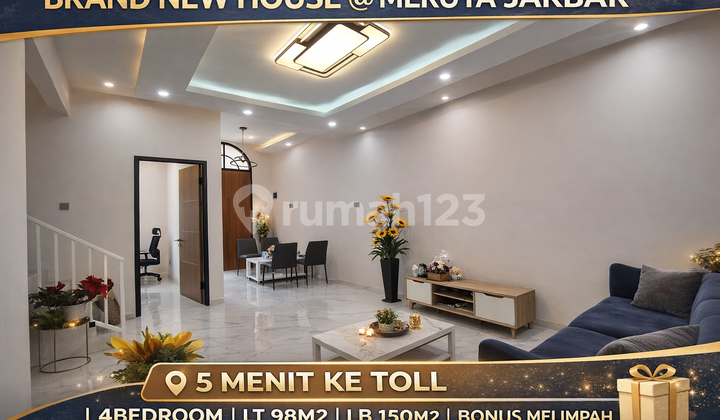 Brand New House Meruya West Jakarta - Balinese Villa Concept, 4 Bedrooms, 5 Minutes to JORR Toll Road