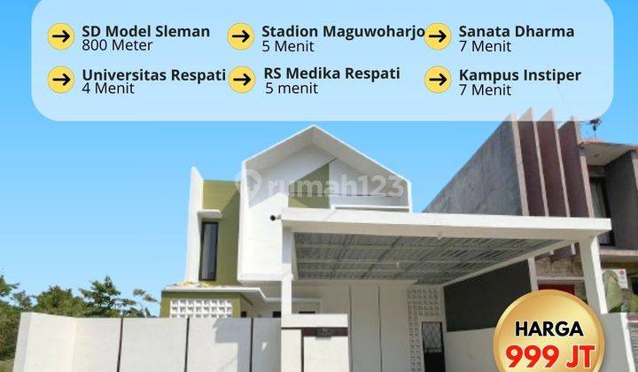 Rumah 2 Lantai Scandinavian di Maguwo, 900 Jutaan, Asri Strategis 1